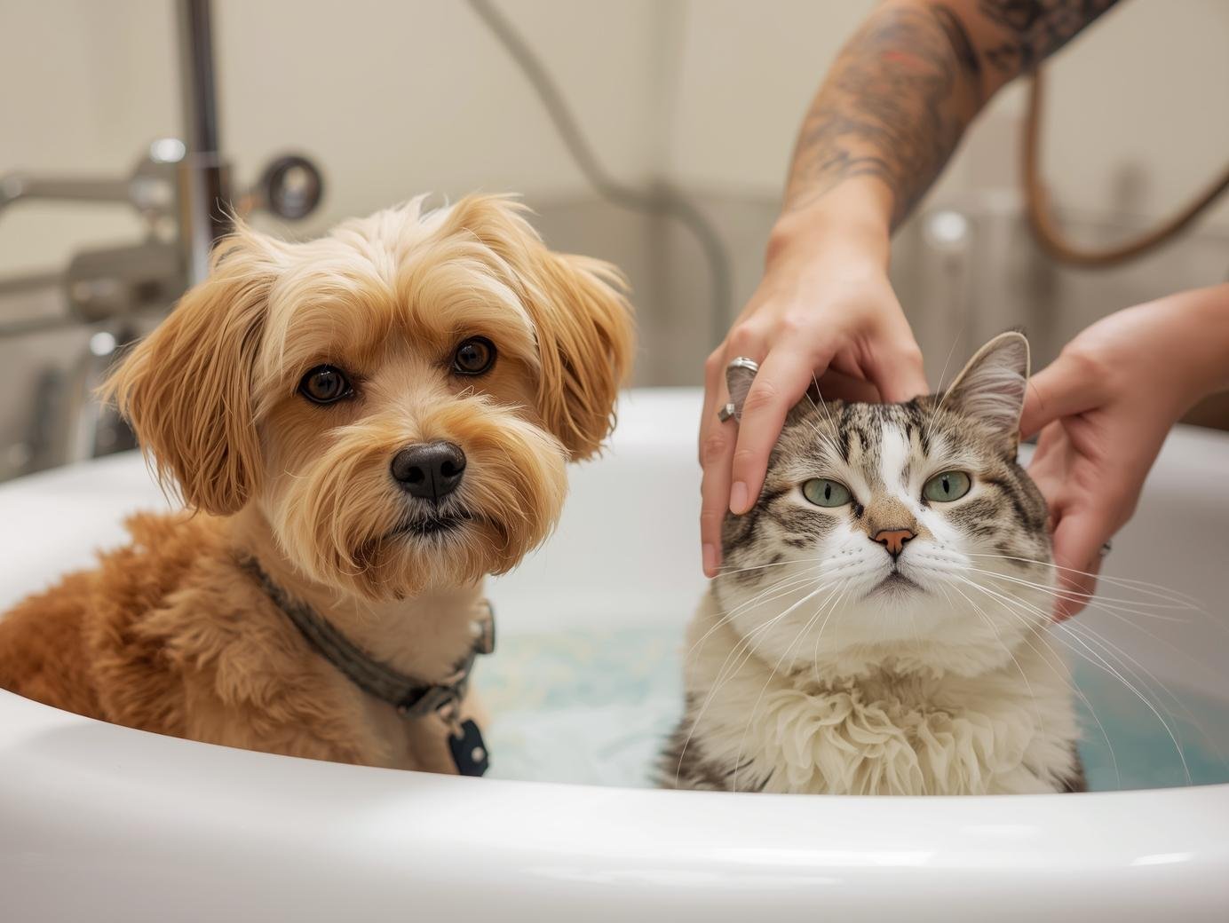 servicio de SPA PREMIUM para perros y gatos, corte, bano y mascarilla