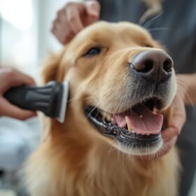 IMAGEN PARA CREAR UN PRODUCTO LLAMADOSERVICIO Baño y Peluquería Canina a Domicilio -EN CASA- SOLO IMAGEN SIN LEYENDA QUE SE REFLEJE QUE ES EN CASA QUE SE VEA QUE LE ESTAN CORTANDO PELO